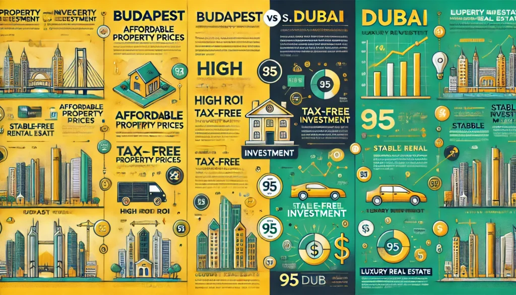 Budapest vs. Dubai: Investment Prospects Infographic | Property Market Comparison