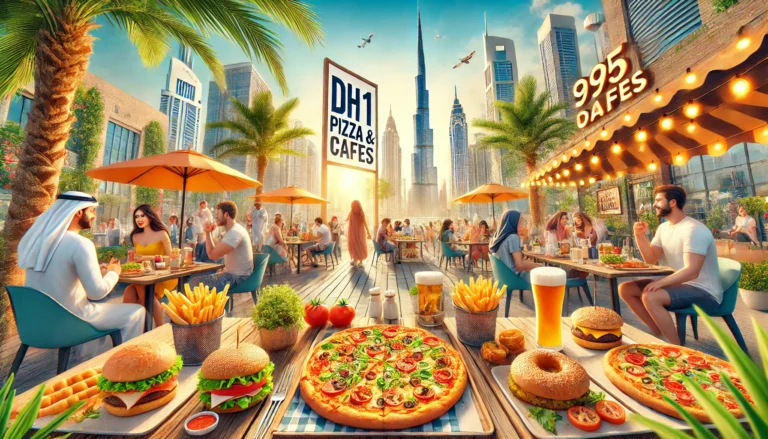 Dh1 Pizza and Burger Delight: Dubai Café's Unbeatable Summer Offer