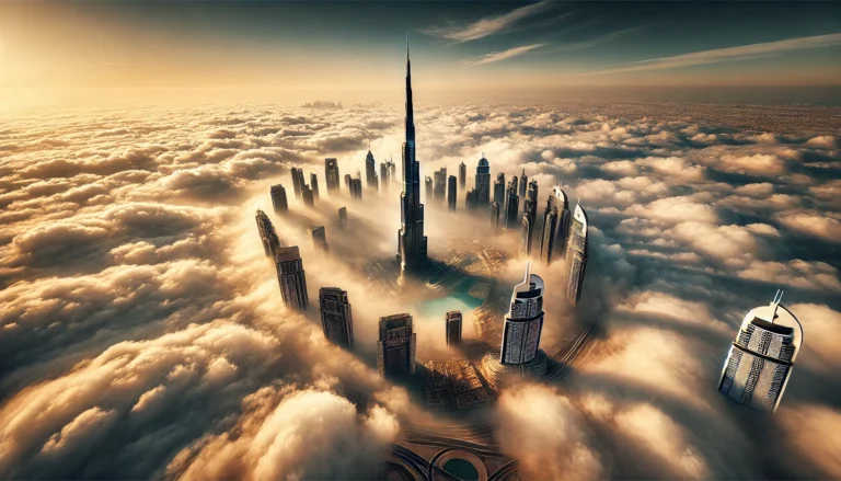 A Spectacular View from the Top: Clouds Above Dubai as Seen from the Burj Khalifa