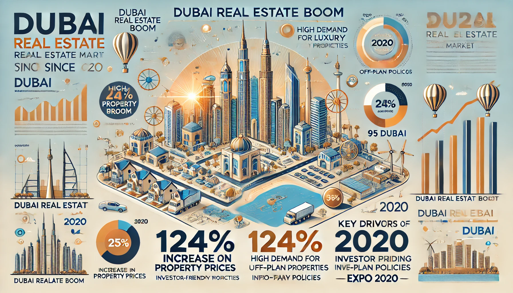Dubai Real Estate Prices Surge 124% Since 2020