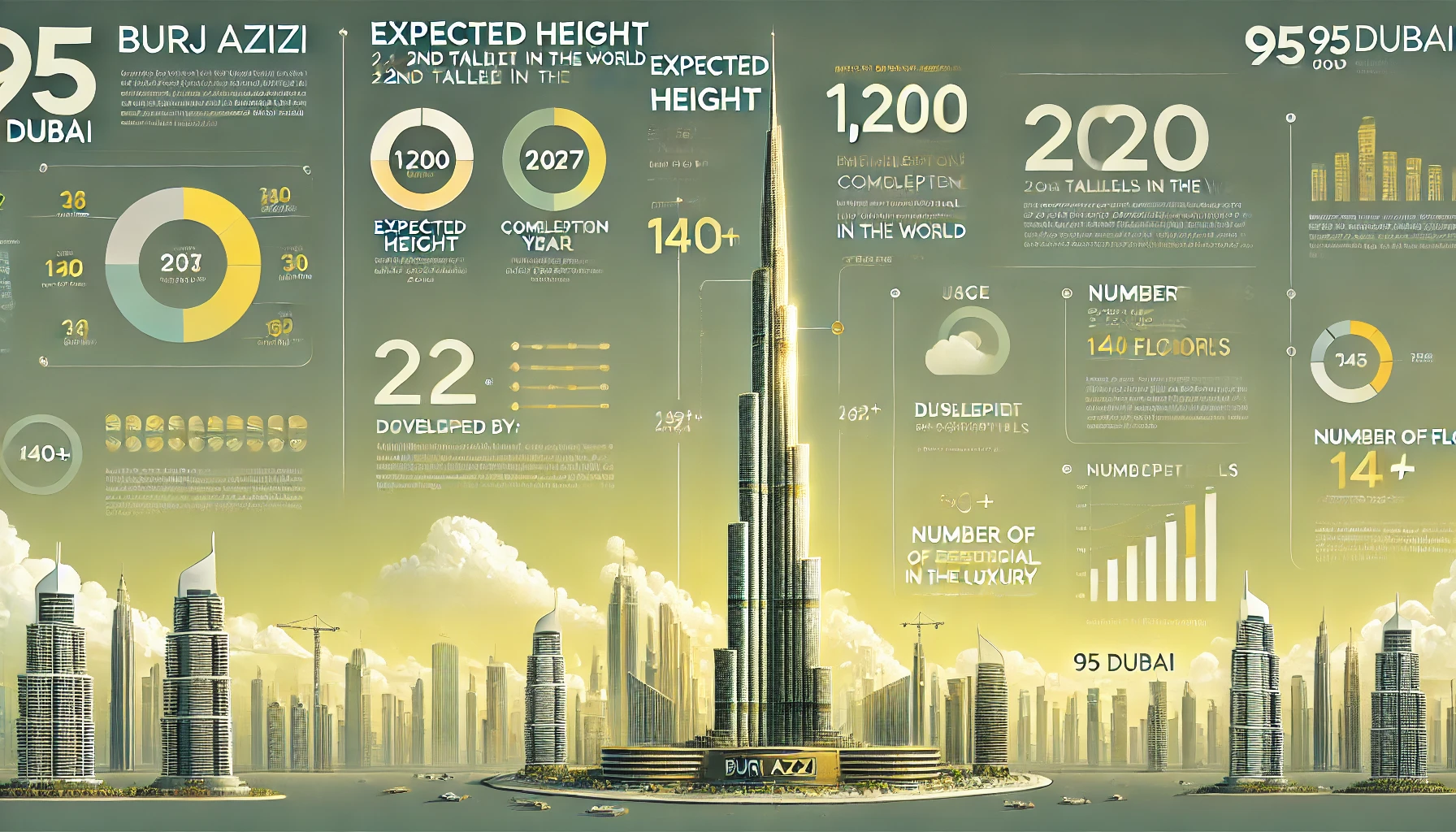 Burj Azizi: Dubai’s Next Architectural Marvel Set to Become the World’s Second-Tallest Skyscraper