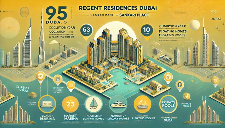 Regent Residences Dubai - Luxury Living Infographic: Key Features and 2027 Completion