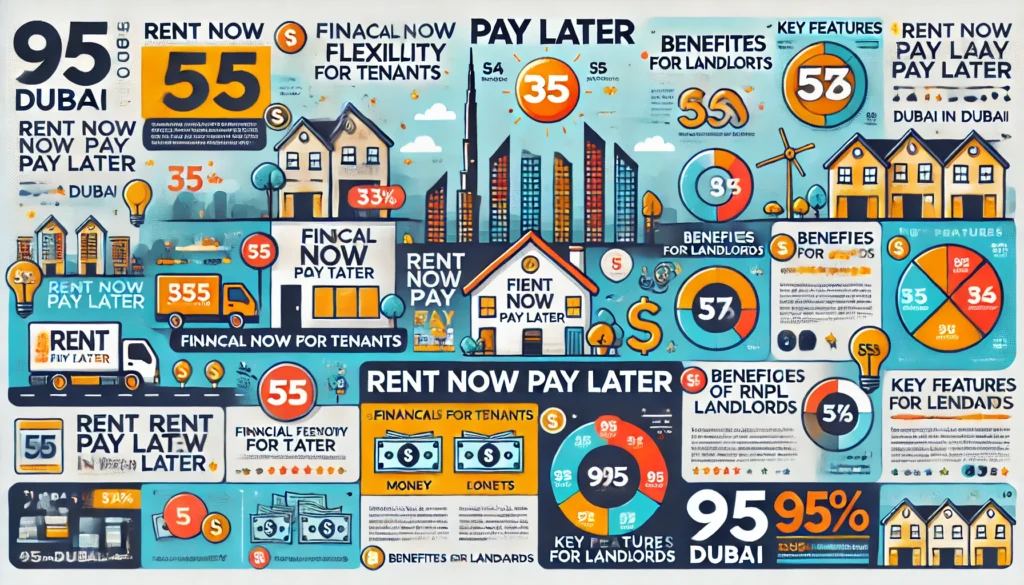 Infographic: Rent Now Pay Later (RNPL) in Dubai – Key Features, Benefits, and Statistics | 95dubai.com