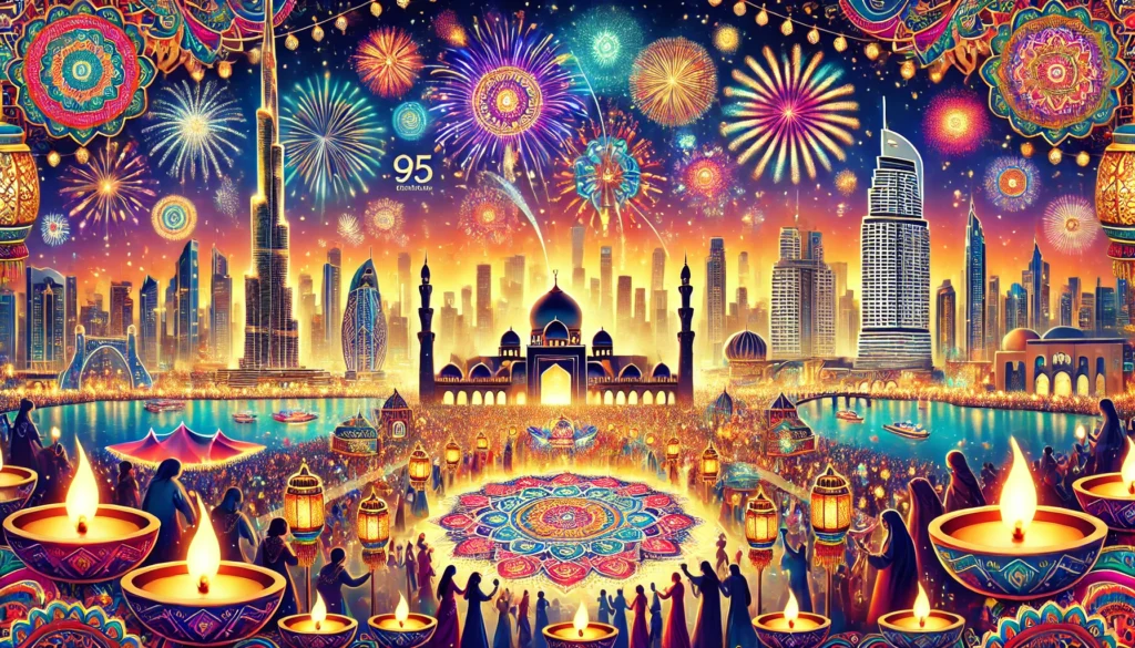 Diwali Celebration in Dubai: Vibrant Lights, Festive Joy & Iconic Landmarks - 95dubai.com