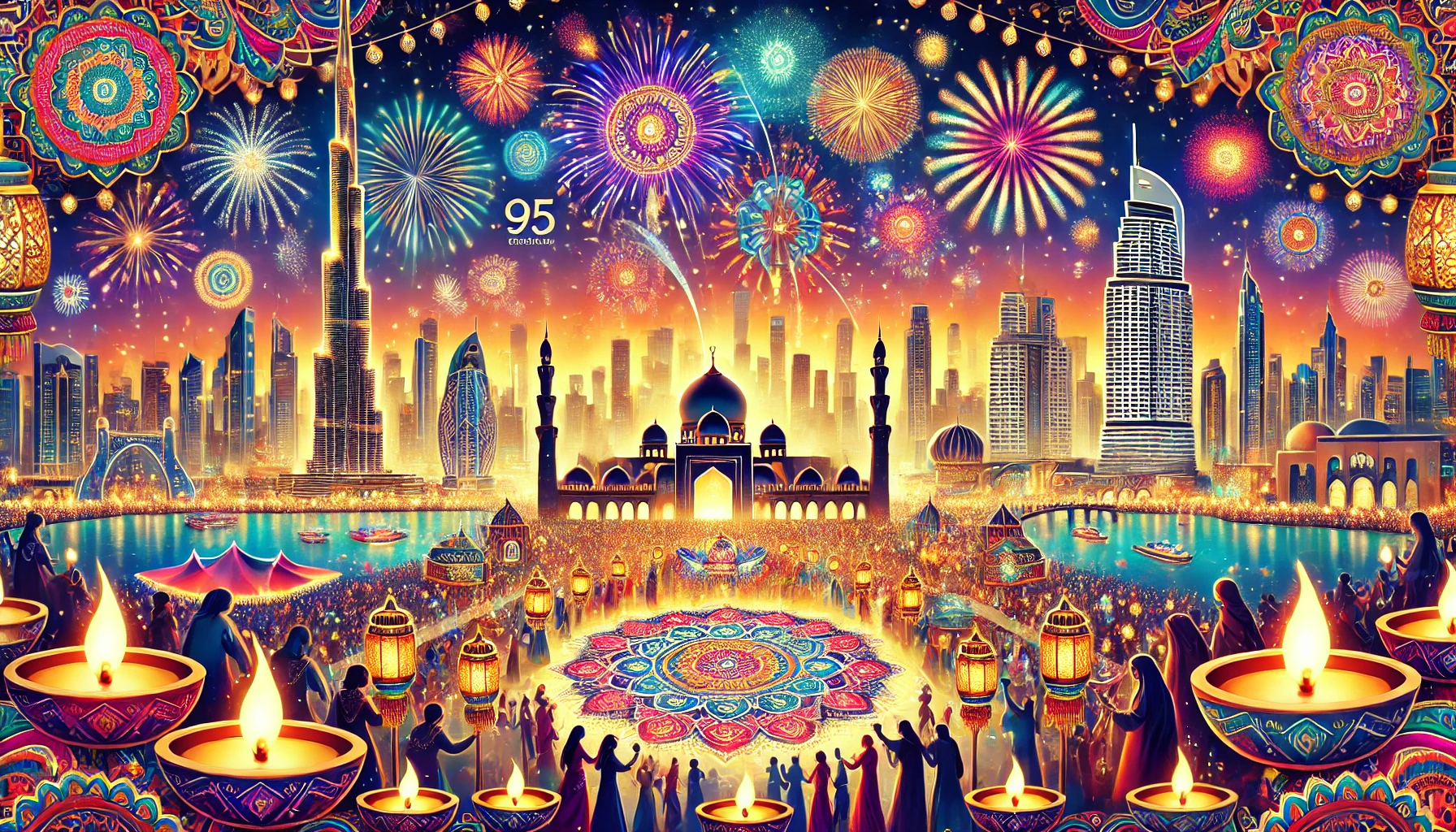 Diwali Celebration in Dubai: Vibrant Lights, Festive Joy & Iconic Landmarks - 95dubai.com