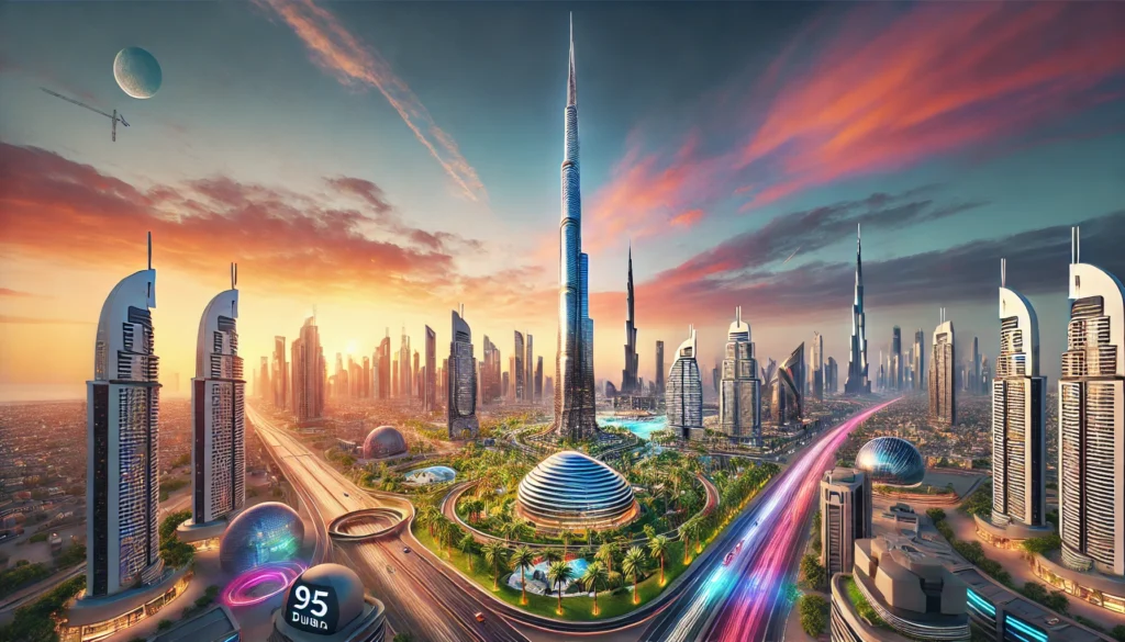 Futuristic Dubai Cityscape Featuring World's Slimmest Skyscraper | 95dubai.com