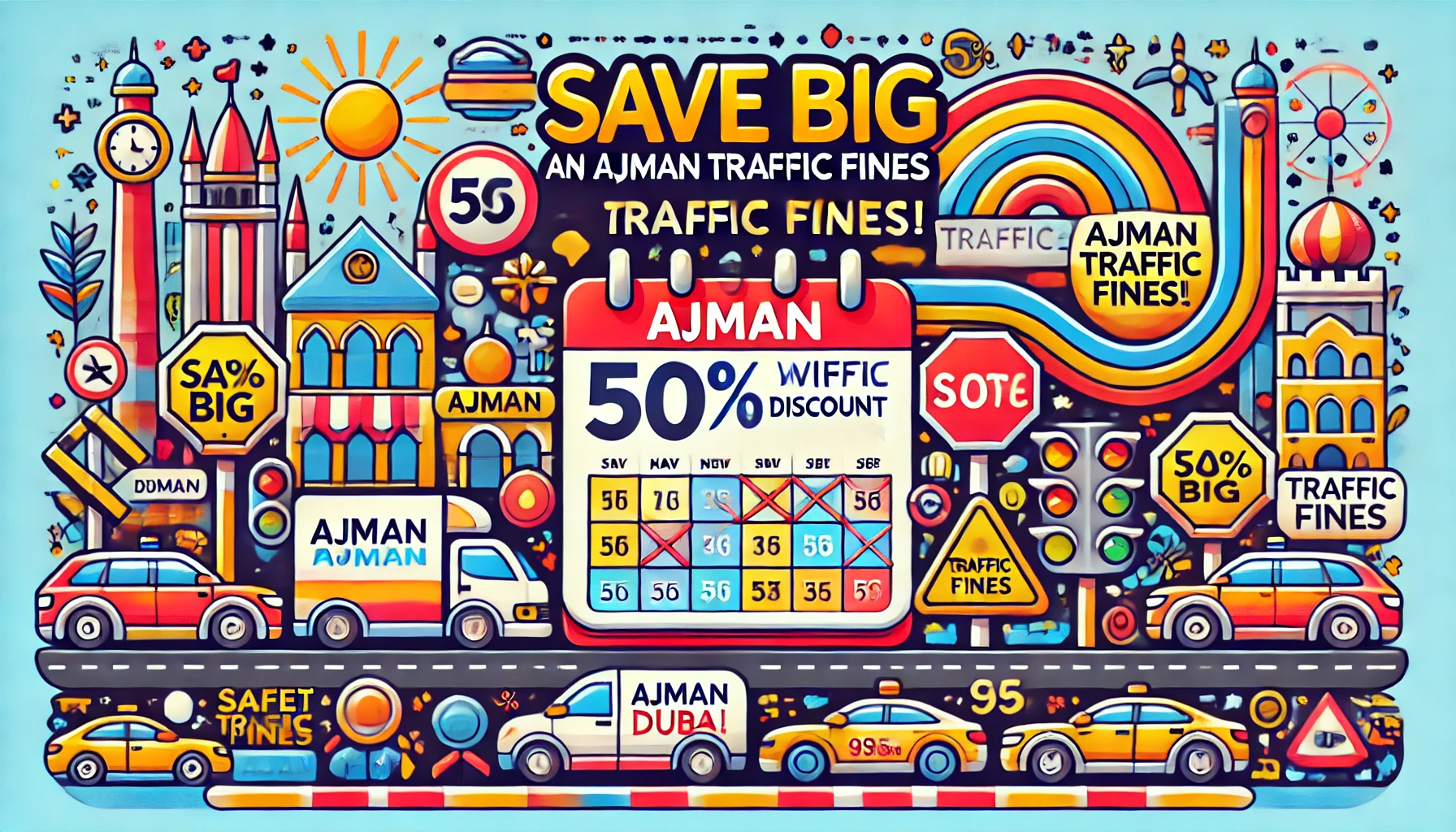 Ajman Traffic Fines Discount - Save 50% with 95dubai.com