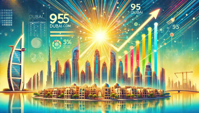 Dubai Real Estate Rental Growth 2025 - Vibrant Illustration | 95dubai.com