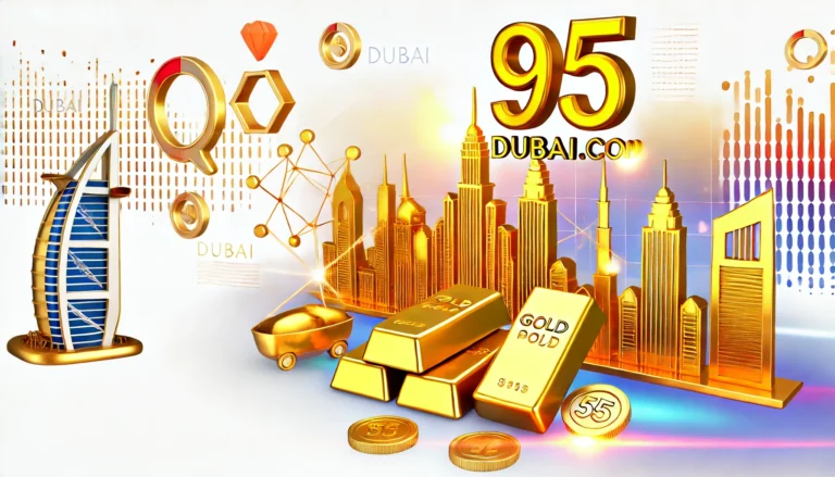 Dubai Gold Market Investment Opportunities - Illustrated with Dubai Skyline and Gold Elements - 95dubai.com